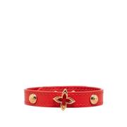 Louis Vuitton Vintage Pre-owned Laeder armband Red, Dam