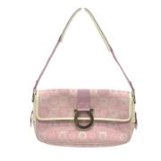 Salvatore Ferragamo Pre-owned Pre-owned Tyg axelremsvskor Pink, Dam