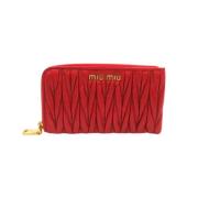 Miu Miu Pre-owned Pre-owned Laeder hem-och-kontorstillbehr Red, Dam