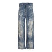 Diesel Blå Jeans Dammode Aw24 Blue, Dam