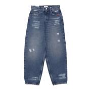 Amish Baggy Ripped Denim Jeans Blue, Dam