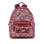 MCM Pre-owned Pre-owned Tyg ryggsckar Pink, Dam