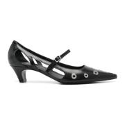 Roberto Festa Svarta Punk Pumps med Metall Detaljer Black, Dam