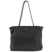 Prada Vintage Pre-owned Tyg axelremsvskor Black, Dam