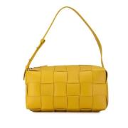 Bottega Veneta Vintage Pre-owned Laeder axelremsvskor Yellow, Dam