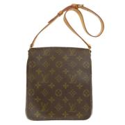 Louis Vuitton Vintage Pre-owned Canvas axelremsvskor Brown, Dam