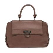 Salvatore Ferragamo Pre-owned Pre-owned Laeder handvskor Brown, Dam