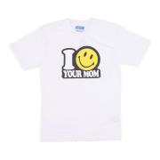 Market Smiley T-shirt för avslappnad stil White, Herr