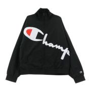 Champion Svart Windbreaker Jacka för Kvinnor Black, Dam