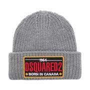 Dsquared2 Grå Ull Beanie Mössa Gray, Herr