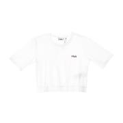 Fila Vit Cropped Tee Dam Kort T-shirt White, Dam