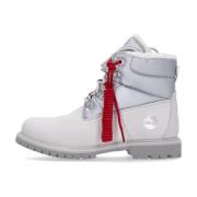 Timberland Vit Premium Puffer Boot för Kvinnor White, Dam