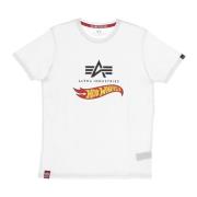 Alpha Industries Hot Wheels Flag Tee Vit Herr T-Shirt White, Herr