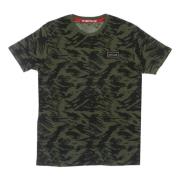 Alpha Industries Camo Brushstroke Grön Taktisk Tee Green, Herr