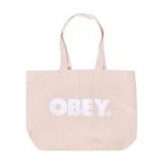 Obey Canvas Toteväska Natur/Vit Pink, Dam