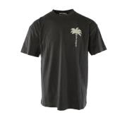 Palm Angels Klassisk Grå Tee med Logo Gray, Herr