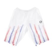 Sergio Tacchini Vit/Marinblå Tracksuit Shorts för Herrar White, Herr