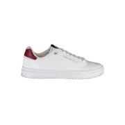 Tommy Hilfiger Klassiska vita sneakers med kontrasterande detaljer Whi...