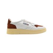 Autry Låga Mocka Läder Sneakers Vit/Brun Multicolor, Herr