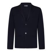 Drumohr Blå Merinoull Blazer Ytterkläder Blue, Herr