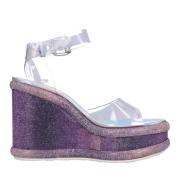 Casadei Med klack lila Multicolor, Dam