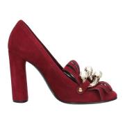 Casadei Platta skor Bordeaux Red, Dam