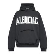 Balenciaga Sweatshirt med vintageeffekt Black, Unisex