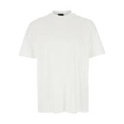 Emporio Armani Vit Crewneck T-shirt med Logobroderi White, Herr