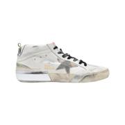 Golden Goose Midstar Camo Silver Sneakers Höj Stil White, Herr