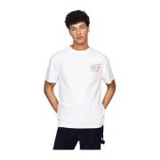 Tommy Jeans Vit Bomull T-shirt, Rund Hals, Korta ärmar White, Herr