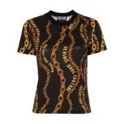 Versace Jeans Couture Svart T-shirt för kvinnor Black, Dam