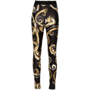 Versace Jeans Couture Svarta Leggings för Kvinnor Black, Dam