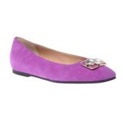 Baldinini Ballerina pump in purple suede Purple, Dam