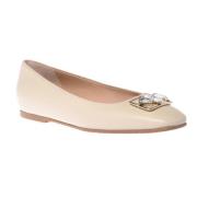 Baldinini Ballerina pump in vanilla leather Beige, Dam