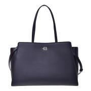 Baldinini Tote bag in black tumbled leather Black, Dam