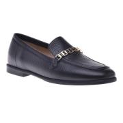 Baldinini Loafers in black tumbled leather Black, Dam