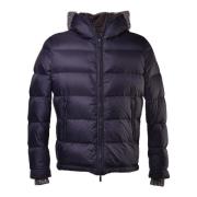 Baldinini Down jacket in blue nylon Blue, Herr