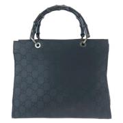 Gucci Vintage Pre-owned Canvas totevskor Black, Dam