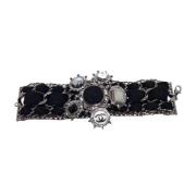 Chanel Vintage Pre-owned Tyg armband Black, Dam