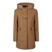 Fay Front Toggle Coat Brown, Dam