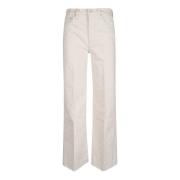 Mother Roller Fray Jeans White, Dam