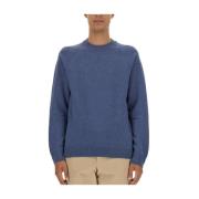 PS By Paul Smith Merino Wool Jersey Tillverkad i Portugal Blue, Herr