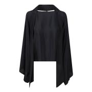 Federica Tosi Elegant Blus med Långa ärmar Black, Dam