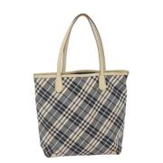 Burberry Vintage Pre-owned Canvas axelremsvskor Beige, Dam