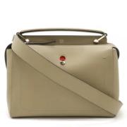 Fendi Vintage Pre-owned Laeder axelremsvskor Beige, Dam