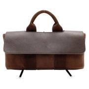 Hermès Vintage Pre-owned Canvas handvskor Brown, Dam