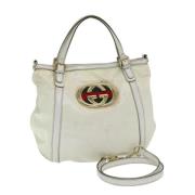 Gucci Vintage Pre-owned Canvas gucci-vskor Beige, Dam