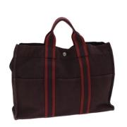 Hermès Vintage Pre-owned Canvas handvskor Red, Dam