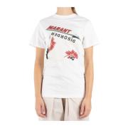 Isabel Marant Étoile Vit Bomull T-shirt Zoeline White, Dam