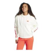 Adidas Future Icons 3-Stripes Full Zip Hoodie White, Dam